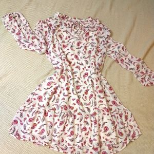 Boho Peasant Paisley Print Dress